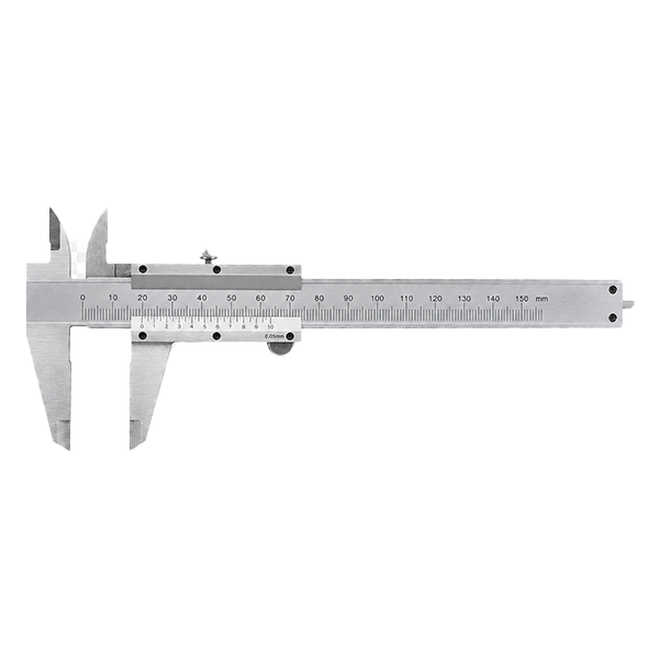 Realistic stainless steel vernier caliper for precision dimensional measurement