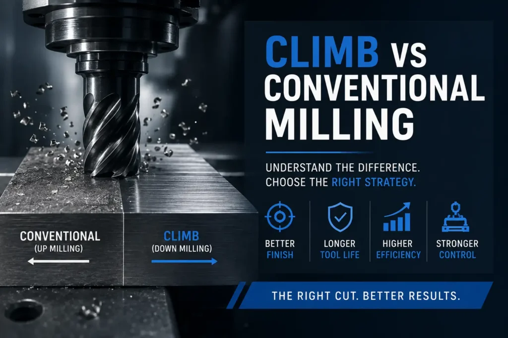 Climb vs conventional milling comparison